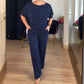 ✨Elegant 3-delt sæt: lang cardigan, top og bukser