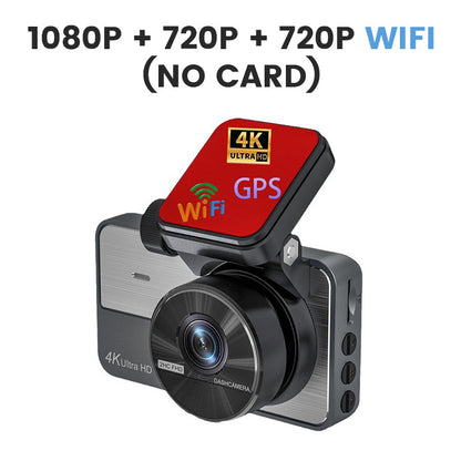 📢📢 50% rabat!!! ✨ 4K Ultra HD Dashcam med Night Vision - WiFi og loop-optagelse til kontinuerlig overvågning 🚗🌙