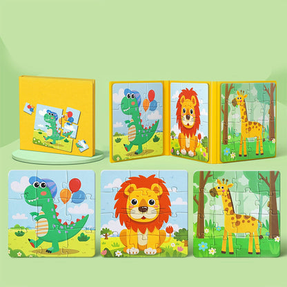 🎁Hot sale 50% rabat⏳Magnetisk puslespil til børn（Zoo + almindelige dyr + køretøjer ）