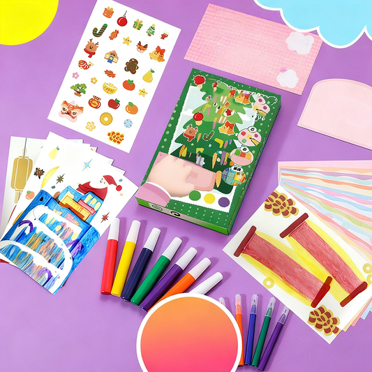 🎄Xmas Hot 50% rabat🚀35PCS Rainbow Scratch Art Kit til børn