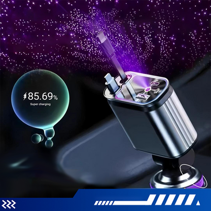 🏎️🏎️50 % rabat⚡⚡Multifunktionel hurtigoplader til biler med udtrækkeligt kabel