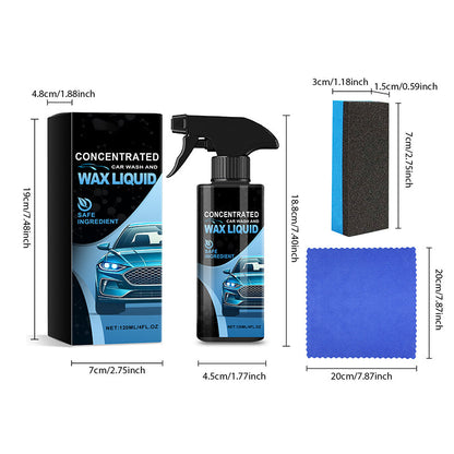 Mild og effektiv bilrengøringsspray med svamp og klud