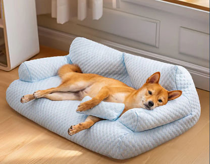 🔥2026 Hot Sale 50% rabat🔥Ice Silk Cooling Pet Bed åndbar vaskbar hundesofa