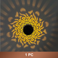 Solcelledrevet Mandala-Projektorlampe til Have og Udendørs Belysning