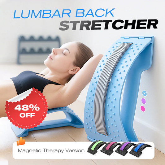 🩹 50 % RABAT – LYNHURTIGT TILBUD! ⚡ Lændestøtte – Ergonomisk rygstøtte, justerbare strækningsniveauer, let og bærbar 🪑