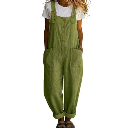 💐Nye varer med 50 % rabat!👖 Casual overalls til kvinder med knapper foran🌿