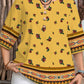 🟌Sommerudsalg – 60 % rabat!!🌿Casual bluse til kvinder med knapper foran og V-udskæring