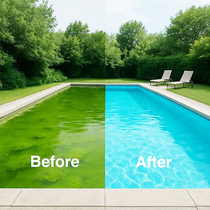 💧 Rensemiddel til swimmingpools – krystalklart vand, ingen besvær! ✨ Sig farvel til grønt vand og stærke kemikalier – bare ren, frisk svømning hver gang. 🏊‍♂️💙