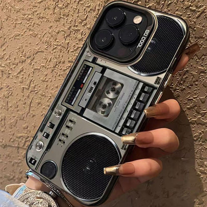🔥Hot Sale 50 % rabat🌟📼 Silikone-telefonetui med retro-kassetteafspiller-mønster – passer til iPhone/Galaxy-serien