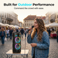 🥳2026 HOT SALE🥳💞50 % RABAT! Bærbar Bluetooth-højttaler med mikrofon – 16 W kraftig lyd, RGB-lys og kablet mikrofon.