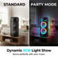 🥳2026 HOT SALE🥳💞50 % RABAT! Bærbar Bluetooth-højttaler med mikrofon – 16 W kraftig lyd, RGB-lys og kablet mikrofon.
