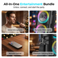 🥳2026 HOT SALE🥳💞50 % RABAT! Bærbar Bluetooth-højttaler med mikrofon – 16 W kraftig lyd, RGB-lys og kablet mikrofon.