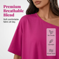 Casual oversized T-shirt med bare skuldre til kvinder