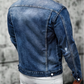Herrejakke i afslappet vintage-vasket, slidt denim