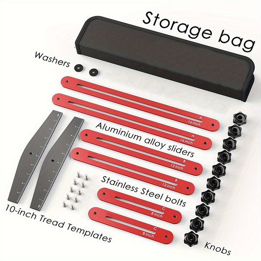 🔥2026 Ny opgradering & Hot Sale🔥50 % RABAT! Justerbar skabelon til trappetrin – perfekt pasform på få minutter 📏🔧【Begrænset lager】