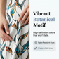 🌿👚👖 50 % RABAT på sæt med bluse med bindebånd i siden og mønstrede bukser til kvinder ✨ – Blødt, åndbart materiale, justerbar talje og botanisk print