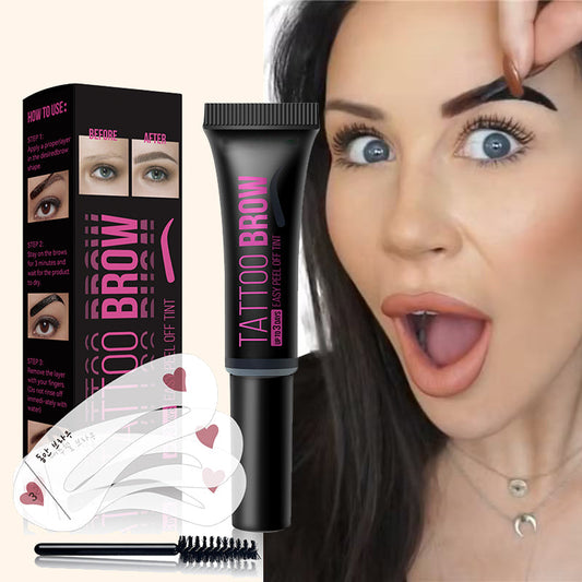 🔥 50 % RABAT · Vandtæt, langtidsholdbar peel-off-øjenbrynsfarve ✨