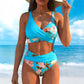 👙 50 % RABAT NU! 💐 Bikini-sæt til kvinder med blomsterprint og høj talje – Elegant blomstermønster, flatterende design med høj talje, blødt stof, perfekt til dage på stranden og ved poolen ☀️