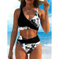 👙 50 % RABAT NU! 💐 Bikini-sæt til kvinder med blomsterprint og høj talje – Elegant blomstermønster, flatterende design med høj talje, blødt stof, perfekt til dage på stranden og ved poolen ☀️