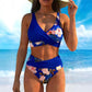 👙 50 % RABAT NU! 💐 Bikini-sæt til kvinder med blomsterprint og høj talje – Elegant blomstermønster, flatterende design med høj talje, blødt stof, perfekt til dage på stranden og ved poolen ☀️