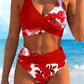 👙 50 % RABAT NU! 💐 Bikini-sæt til kvinder med blomsterprint og høj talje – Elegant blomstermønster, flatterende design med høj talje, blødt stof, perfekt til dage på stranden og ved poolen ☀️