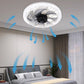 2-i-1 støjsvag justerbar ventilatorlampe med fjernbetjening til soveværelset