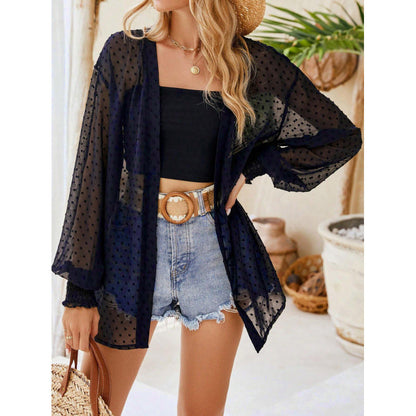 👚Let, gennemsigtig cardigan til kvinder