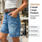 👖 50% RABAT – Stretchbare bermuda-jeans – Premium denim med stretch – Cargo-lommer – Mellemhøj talje – Flatterende pasform – Til en aktiv hverdag