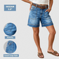 👖 50% RABAT – Stretchbare bermuda-jeans – Premium denim med stretch – Cargo-lommer – Mellemhøj talje – Flatterende pasform – Til en aktiv hverdag