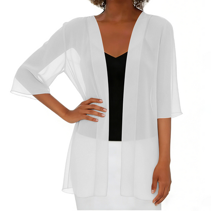 Women's Chiffon Open Front Cardigan Loose