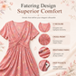 👗 50 % RABAT NU! 💐Midi-kjole til kvinder med V-udskæring, blomsterprint og snoet talje – med sidelommer, blød og luftig afslappet sommerkjole