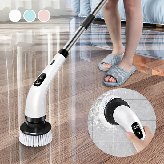 50% RABAT – 8-i-1 Elektrisk Rengøringsbørste – 8 Udskiftelige Hoveder – Kraftig Motor – 2 Hastigheder – Genopladelig – Ergonomisk – Til Hele Hjemmet 🧽✨🔋