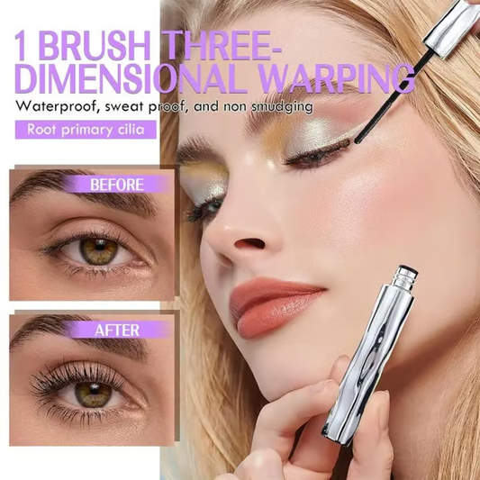 🎁 KØB 1, FÅ 1 GRATIS – Volumen & Curl Mascara – Stålkerne – Vandtæt – 360° Børste – Skånsom Fjernelse – Til Strålende Vipper 🖌️💧