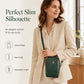 👜 50% RABAT – Vintage olievokset mini crossbody – 2-lags smart plads – fjerlet – eksklusivt håndværk – slank silhuet – vandafvisende – ridsesikker