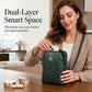 👜 50% RABAT – Vintage olievokset mini crossbody – 2-lags smart plads – fjerlet – eksklusivt håndværk – slank silhuet – vandafvisende – ridsesikker