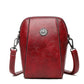 👜 50% RABAT – Vintage olievokset mini crossbody – 2-lags smart plads – fjerlet – eksklusivt håndværk – slank silhuet – vandafvisende – ridsesikker