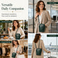 👜 50% RABAT – Vintage olievokset mini crossbody – 2-lags smart plads – fjerlet – eksklusivt håndværk – slank silhuet – vandafvisende – ridsesikker