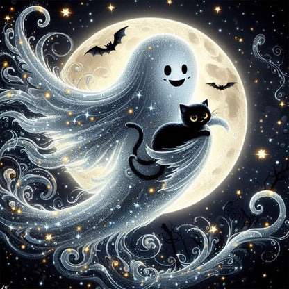 🎃👻 2026 NYHED: 50% RABAT – Gotisk Spøgelse 5D Diamantmalingsæt – Perfekt til Halloween-dekoration – Kreativt, Afslappende & Uhyggeligt Sjov – Lav Din Egen Uhyggelige Kunst 🕸️🖤✨