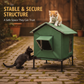 🐱🏠 NU: 50% RABAT I BEGRÆNSET TID – Vandtæt Udendørs Kattehus – Termisk Aluminiumsfor – Forhøjet Ramme – Stabil – Sammenklappeligt – Til Have & Udeplads 🌧️❄️✨