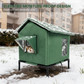 🐱🏠 NU: 50% RABAT I BEGRÆNSET TID – Vandtæt Udendørs Kattehus – Termisk Aluminiumsfor – Forhøjet Ramme – Stabil – Sammenklappeligt – Til Have & Udeplads 🌧️❄️✨