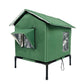 🐱🏠 NU: 50% RABAT I BEGRÆNSET TID – Vandtæt Udendørs Kattehus – Termisk Aluminiumsfor – Forhøjet Ramme – Stabil – Sammenklappeligt – Til Have & Udeplads 🌧️❄️✨