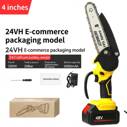 🔪🌲 2026 NYHED: 50% RABAT – Bærbar Mini Elektrisk Kædesav – 48V Batteri – Ubesværet Træskæring – Avanceret Sikkerhed – Træthedsfrit Enhåndsgreb – Til Havearbejde & DIY 🌳🪚🔋