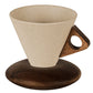 ☕🍂 NU: 50% RABAT I BEGRÆNSET TID – Rustik Keramisk Kaffekop – Unik Matglasur – Vintage Design – Træhåndtag – Alsidig – Perfekt Gave til Kaffeelskere 🪵✨🛡️