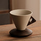 ☕🍂 NU: 50% RABAT I BEGRÆNSET TID – Rustik Keramisk Kaffekop – Unik Matglasur – Vintage Design – Træhåndtag – Alsidig – Perfekt Gave til Kaffeelskere 🪵✨🛡️