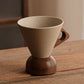 ☕🍂 NU: 50% RABAT I BEGRÆNSET TID – Rustik Keramisk Kaffekop – Unik Matglasur – Vintage Design – Træhåndtag – Alsidig – Perfekt Gave til Kaffeelskere 🪵✨🛡️