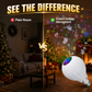 🎄✨ NU: 50% RABAT I BEGRÆNSET TID – Juleprojektionspære med 180° Justerbart Hoved – 16 Farverige Mønstre – Energibesparende LED – Kompakt & Let 🎅🌟🛡️