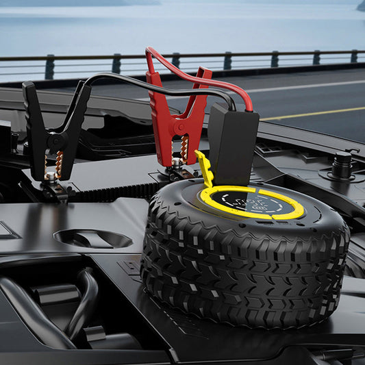 🔋🚗 2026 NYHED: 50% RABAT – Nødstartbatteri med Dækpumpe – 12V – 8000mAh – Digitalt Trykdisplay – Automatisk Stop – Multi-modus LED-lys – Til Bil, Camping & Nødsituationer 🚐🛡️✨