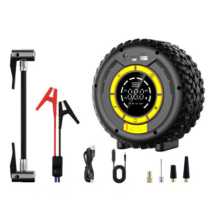 🔋🚗 2026 NYHED: 50% RABAT – Nødstartbatteri med Dækpumpe – 12V – 8000mAh – Digitalt Trykdisplay – Automatisk Stop – Multi-modus LED-lys – Til Bil, Camping & Nødsituationer 🚐🛡️✨