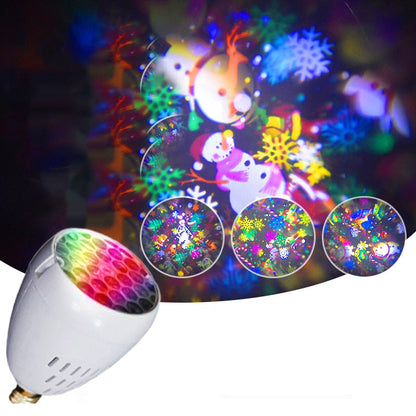 🎄✨ NU: 50% RABAT I BEGRÆNSET TID – Magic Juleprojektionspære – 16 Fortryllende Mønstre – Energibesparende LED – Varmebestandig – Alsidig Festdekoration – Til Jul & Højtider 🎅🌟🛡️