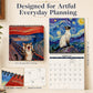 🐱📅 NU: 50% RABAT I BEGRÆNSET TID – Sjov Kattememe-kalender 2027 – Kunstneriske Illustrationer – Tydelig Månedsorganisering – Perfekt til Hjem, Kontor & Gave 🎨🗓️✨
